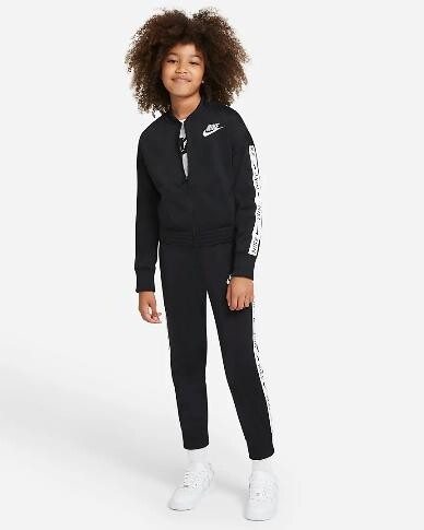 Nike Tuta Sportswear, Junior - 010 (Nero/Bianco)