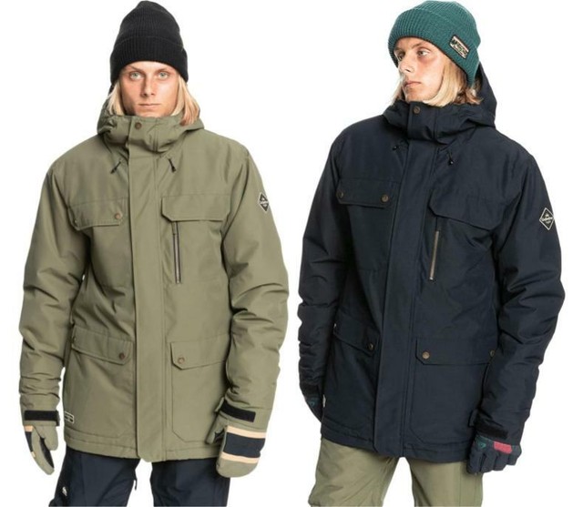 Men's QUIKSILVER Raft Insulated Snow Jacket - Ski Snowboard Winter Coat PB10271 Men's QUIKSILVER Raft Insulated Snow Jacket - Ski Snowboard Winter Coat PB10271