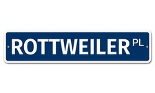 7274 SS Rottweiler 4" x 18" Novelty Street Sign Aluminum