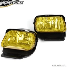 Fit For 2003-2006 Chevy Silverado Avalanche Yellow Lens Bumper Fog Lights Lamps