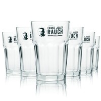 6X Rauch Glas 0,3L Saft GläSer Longdrink Tumbler Becher Gastro Eiche Franz Josef