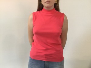 hot pink mock turtleneck