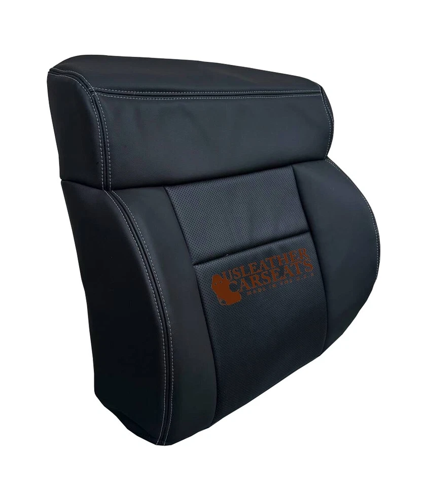 Ford F150 Lariat 2004-2008 cubierta de asiento delantera completa de cuero perforado negra Foto 4 de 4