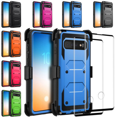 For Samsung Galaxy S10 Plus S10e Rugged Case Cover Belt Clip
