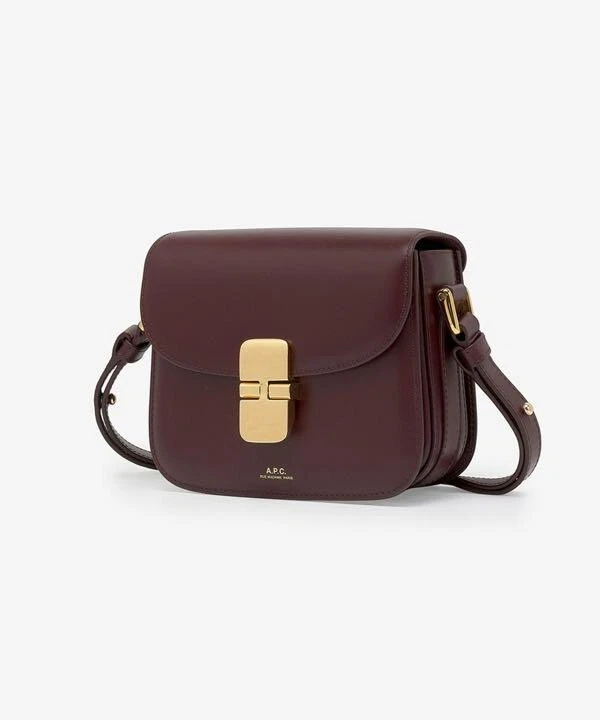 Grace Small Leather Shoulder Bag in Brown - A P C