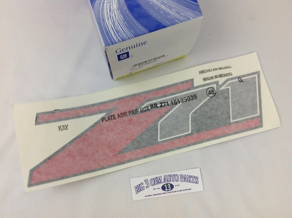 2004-2012 雪佛兰 Colorado 2WD 床侧 Z71 贴花贴纸全新原始设备制造商 15139039 — 第 2/3 张图片