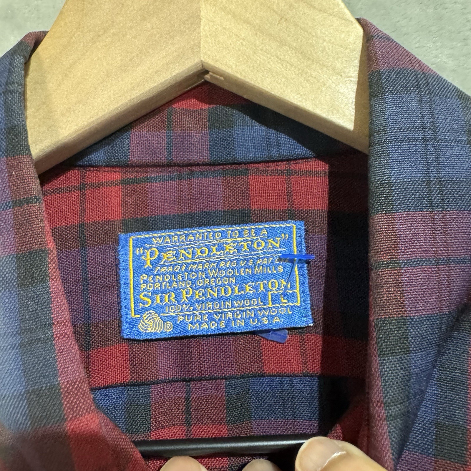 Pendleton Button Down Wool Flannel Men's Large Ma… - image 3