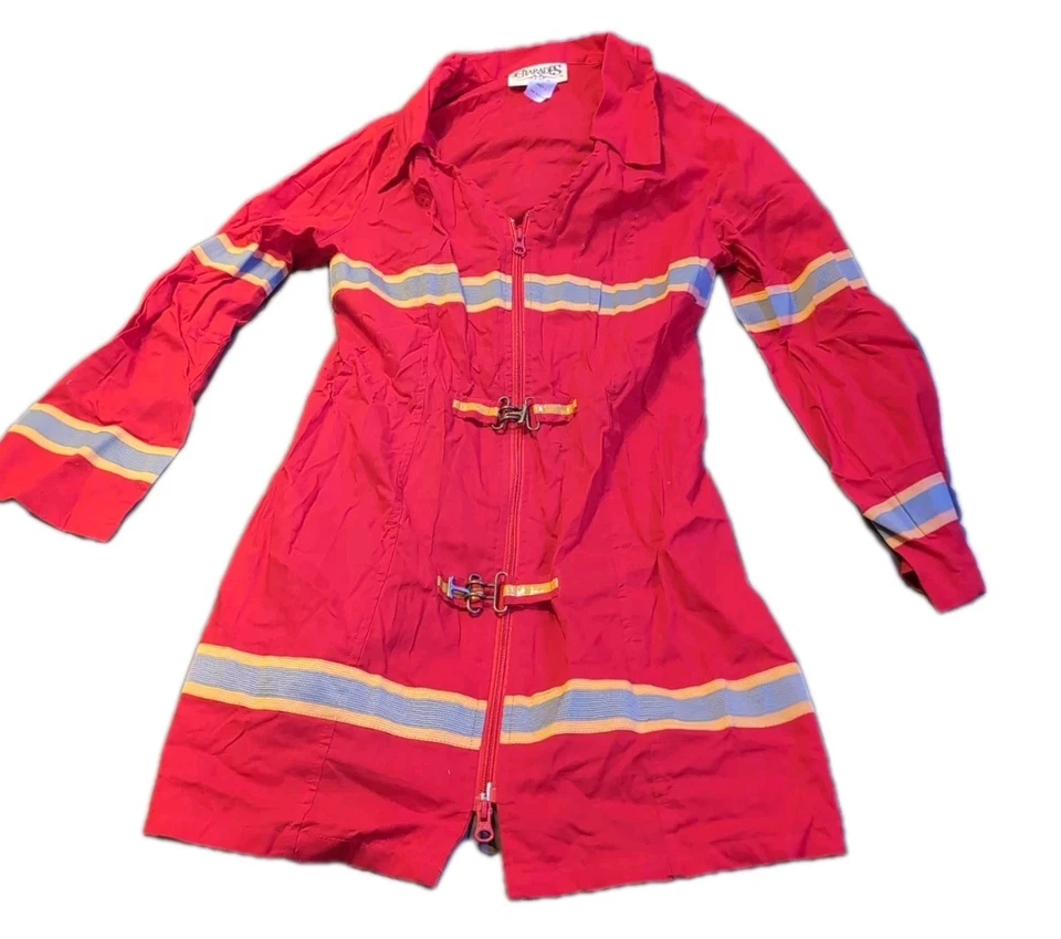 Sexy Disfraz de Bombero Zorro de Fuego Rojo para Mujer Talla Grande Foto 2 de 4