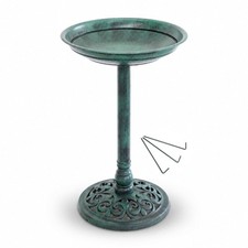 Image of NEW! Traditional Ornamental Garden Pedestal Bird Bath Outdoor Water
