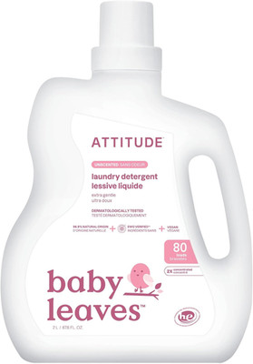ATTITUDE Baby Laundry Detergent Liquid, EWG Verified, Safe for Baby Clothes, Inf