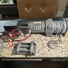 W•BADLAND 2500 Lb. ATV/Utility Electric Winch without Remote Control #61297