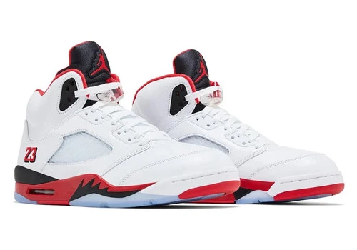 Nike Air Jordan 5 Fire Red Black Tongue HQ7978-101 Men's Size | eBay