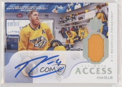 2018-19 Upper Deck Ultimate Collection Access /125 Ryan Ellis #UAA-RE Auto 3x1