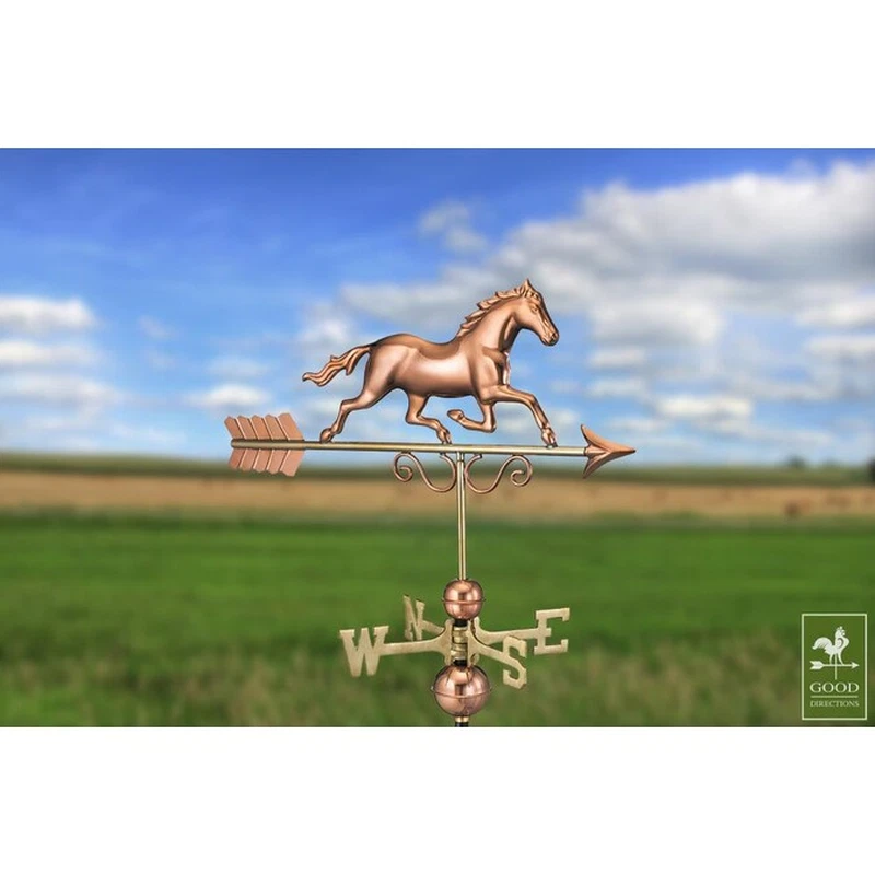 Copper Roof-Mount Horse Weathervane for Outdoor Decor - Image 4 of 4