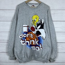 NEW Vintage 90s Looney Tunes Sweatshirt Tweety Sylvester Women 22W/24W