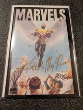 Marvels #2 Acetate 2X SIGNED by Kurt Busiek and Alex Ross (Marvel Feb. 1994) NM