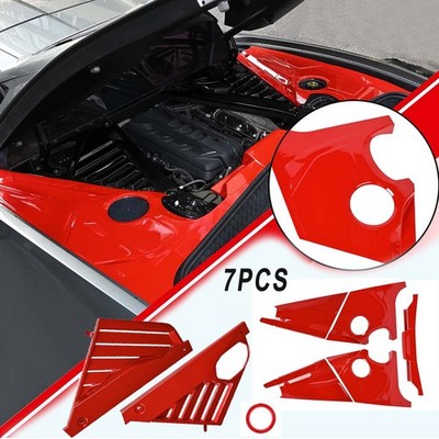 Gloss RED For Corvette C8 Z06 2020-26 2025 Engine Bay Panel Cover Trim