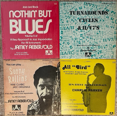 Jamey Aebersold 5 LP Lot Turnarounds Nothin' But Blues Sonny Rollins All Bird EX