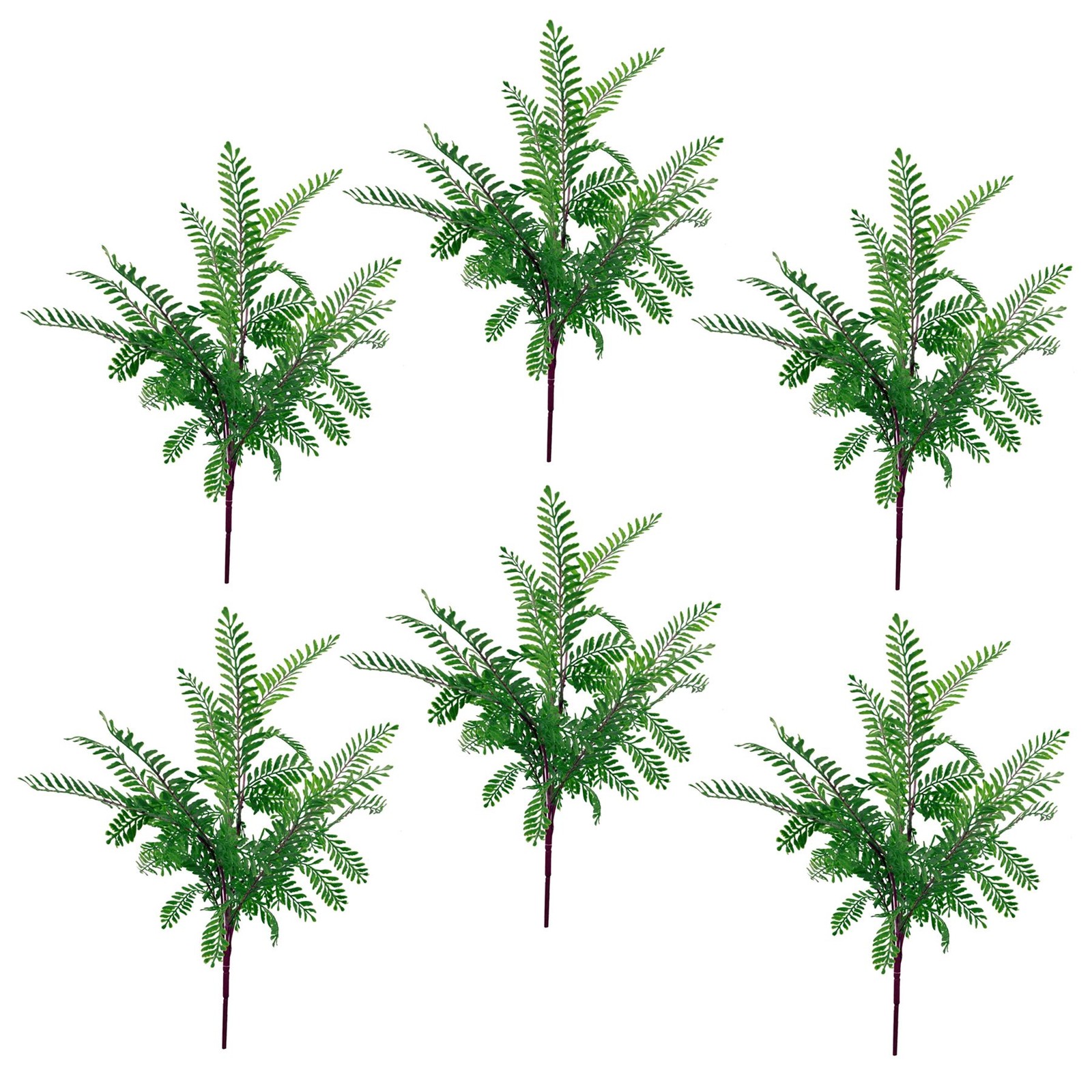 Leaf Unisex Green 6 X 55Cm Artificial Himilayan Maidenhair Fern Bush Dark Plant | Size: 6 X 55 Cm - Image 2