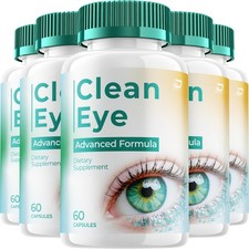 5 Pack Clean Eye Support Supplement   CleanEye Capsules Vitamins Healthy