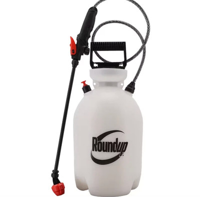 Roundup 2 Gallon Handheld Sprayer Reinforced Hose Adjustable Nozzle Garden Tool