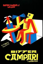 Poster poster advertising print aperitif Bitter Campari Milano 50x70 cm.