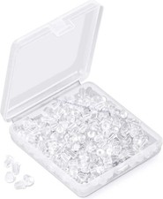 300Pcs 4mm Clear Silicone Earring Backs Stoppers Clutch Backings For Stud Hoop