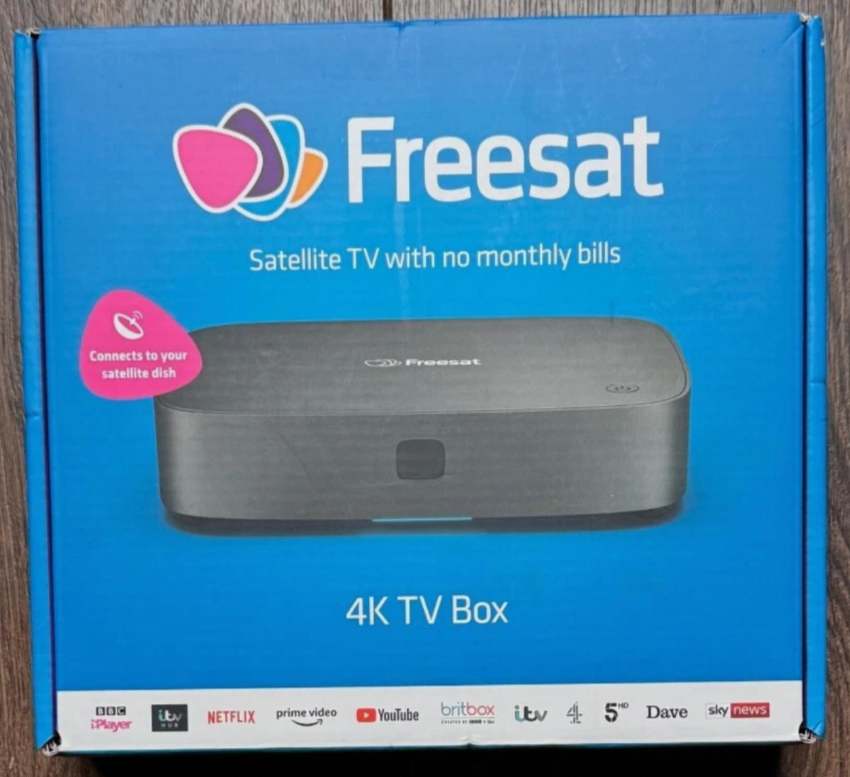 Itv Britbox On Sky Q Box FREESAT 4K TV Recorder BRAND NEW HDD FREE