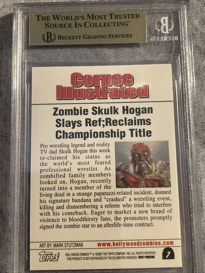 HULK HOGAN  HOLLYWOOD ZOMBIES #7 SKULK HOGAN FIRST PRINTING  FOIL CARD RARE  - Image 2 of 2