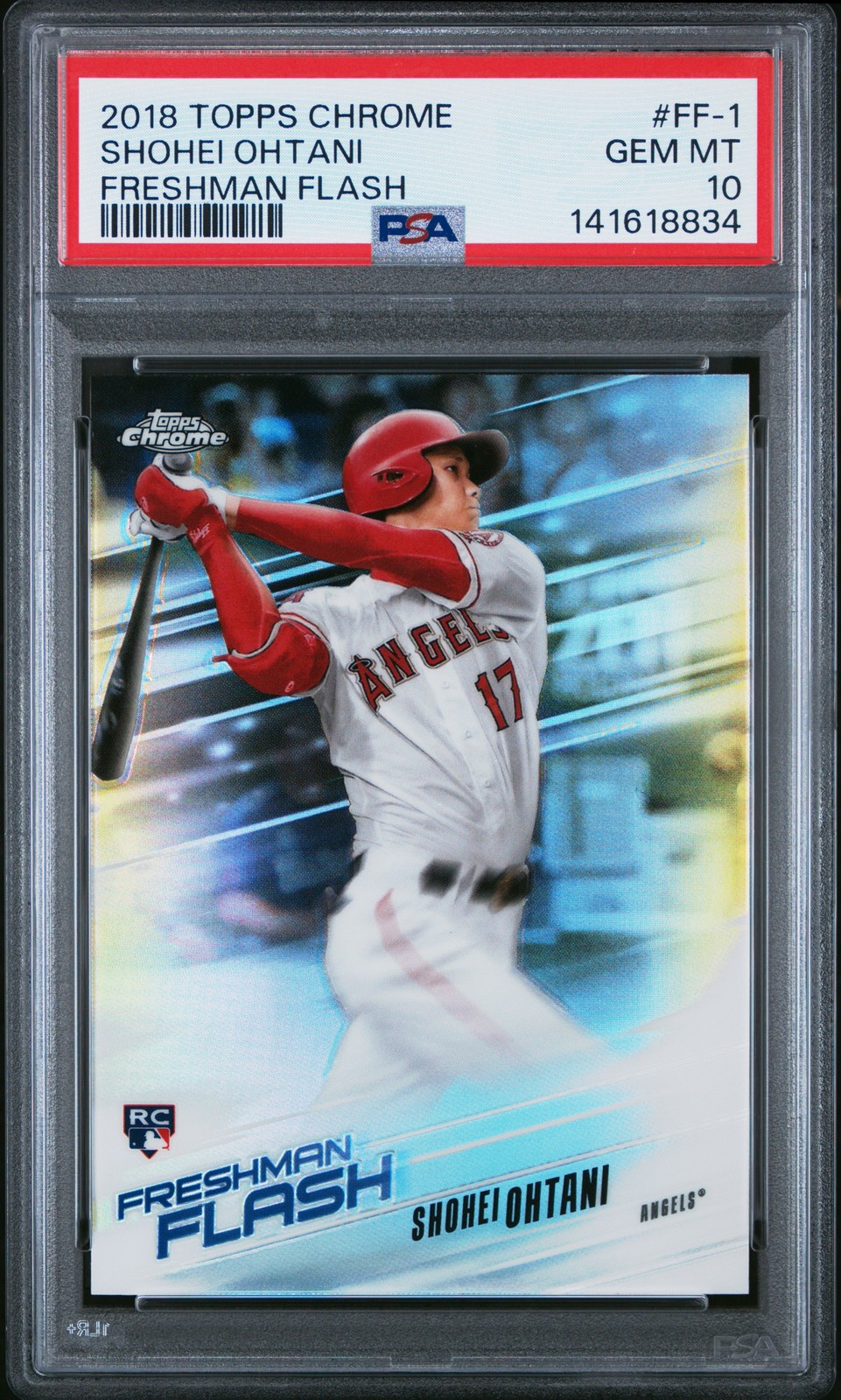 2018 TOPPS CHROME FRESHMAN FLASH #FF-1 SHOHEI OHTANI PSA 10