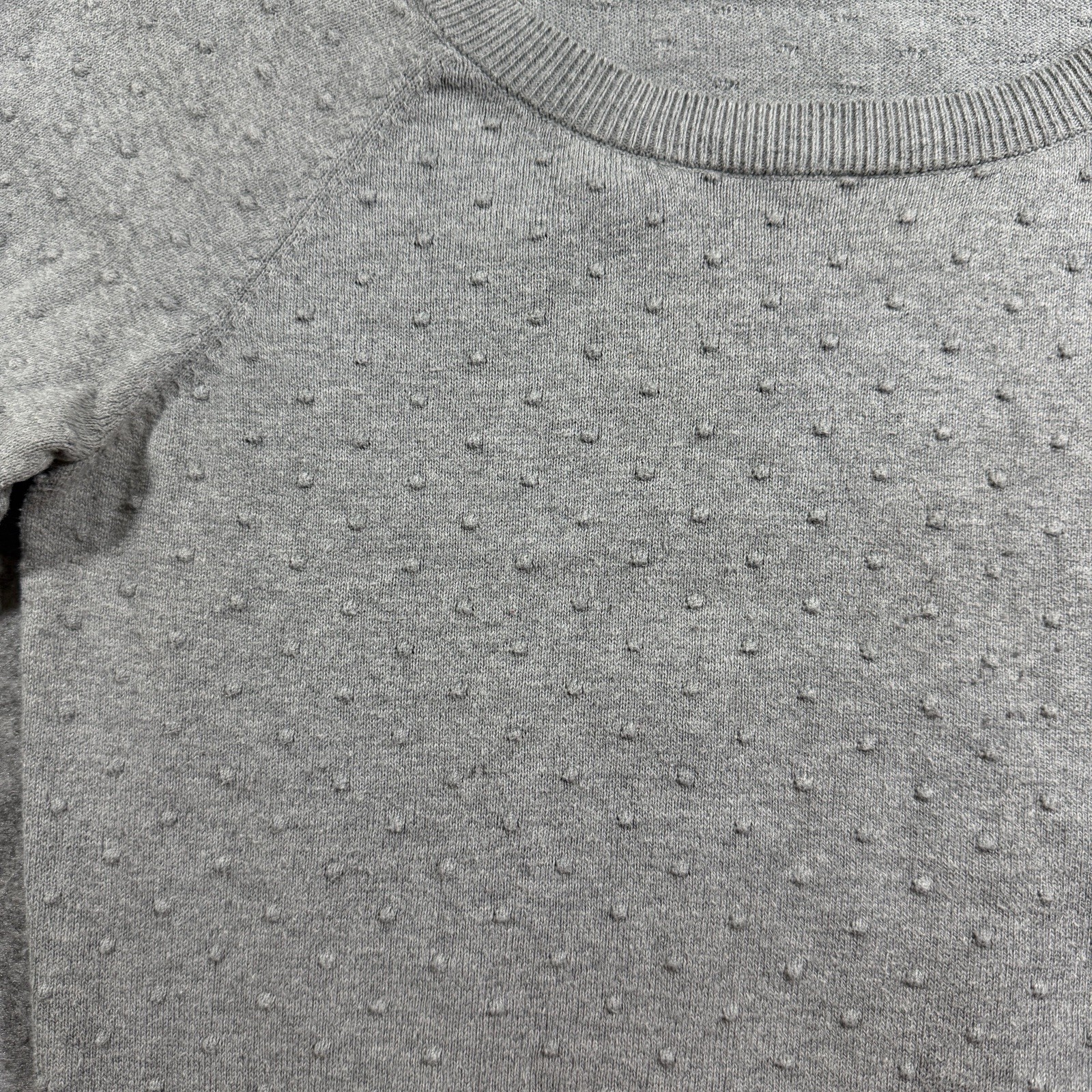 Banana Republic Cashmere Blend Sweater Womens S Gray Dotted Textured Preppy Knit thumbnail 11