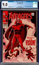 Avengers #57 Marvel Comics 1968 1st Appearance Silver Age Vision CGC 9.0