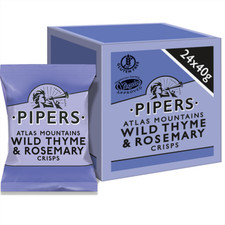 Pipers Crisps Atlas Mountain Wild Thyme & Rosemary 40g - 24 Pack