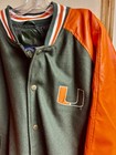 **UNIV MIAMI HURRICANES Adult XL STEVE&BARRY’S SPORTS Faux Leather Bomber Jacket — photo 3