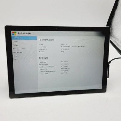 Microsoft Surface 1724 Core i5 6300U 2.4GHz 8GB RAM 128GB SSD 14'' **Boot to Bios