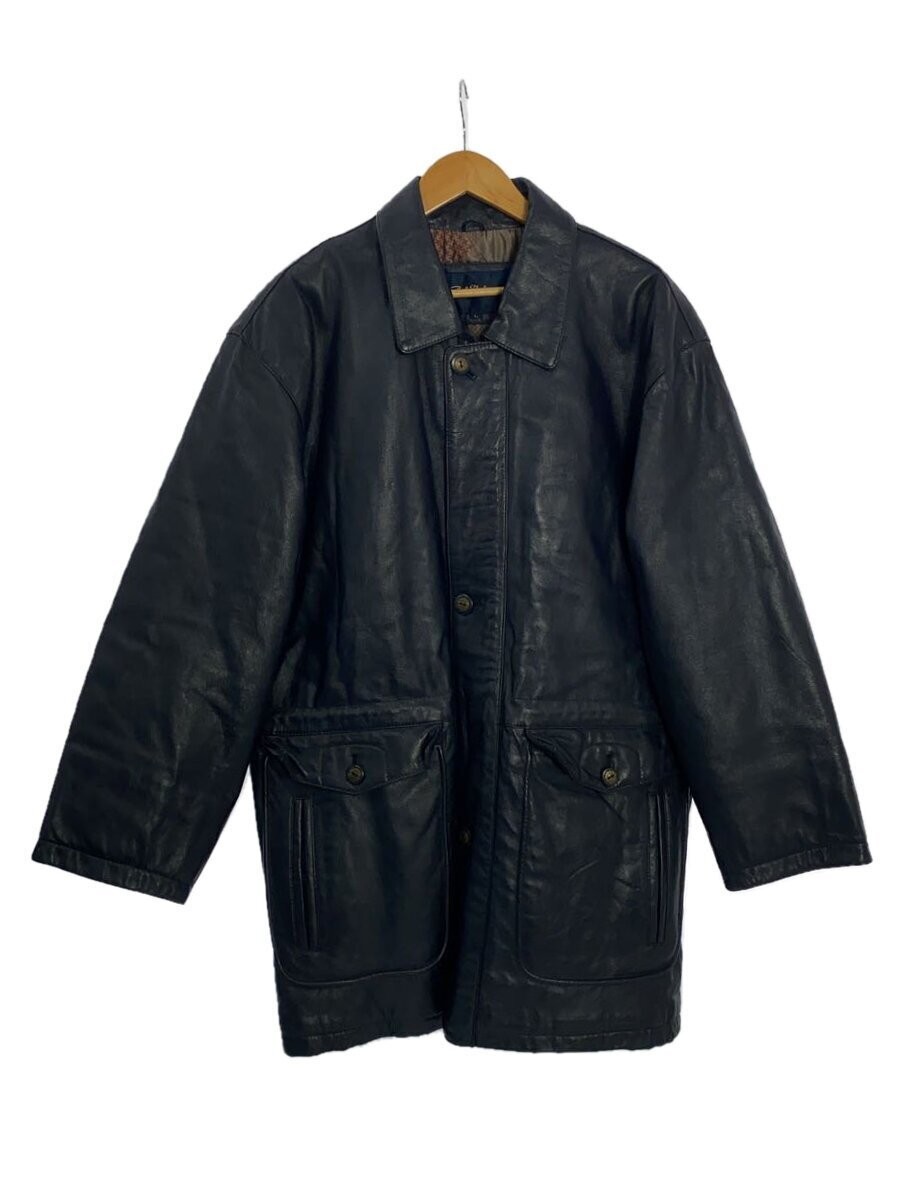 Men's Black Sheepskin Leather Blouson Jacket Size L Model 2246