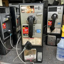 Vintage Black Phone Booth Payphone Push Button Telephone GTE Frontier Verizon