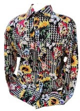 NEW Paisley & Gray Men's Slim Fit Floral Print Dress Shirt Size XL