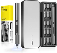 25-In-1 ADV Mini Electric Screwdriver, Precision Screwdriver Set with LED & Dual