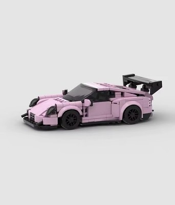 Porsche GT3 RS Pink Baustein-Set MOC - 374 Teile