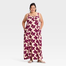 Women Plus Braid Trim Maxi Summer Dress - Ava & Viv