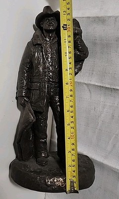 Michael Garman Bronzed Western Sculpture Statue Signed 1999 Rare
