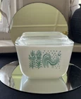 Vintage Pyrex Amish Butterprint Turquoise Refrigerator Dish Lid Small