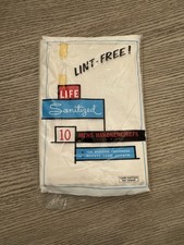 Vintage NOS 10 Pack Men's White Handkerchiefs 100 Cotton In Original Packaging