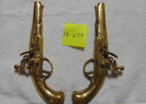 Flintlock Pistol Non-Firing Replica Wall Decorative Mounts