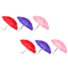 6 Pcs Mini Umbrella Toy Miniature Decorative Childs Parasol Children's