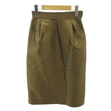 GIVENCHY Long Silk Skirt Size 8 Brown A Condition Vintage Elegant Women's