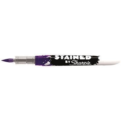 1x Sharpie gebeizter Stoff Tinte Marker Stift Pinselspitze lila
