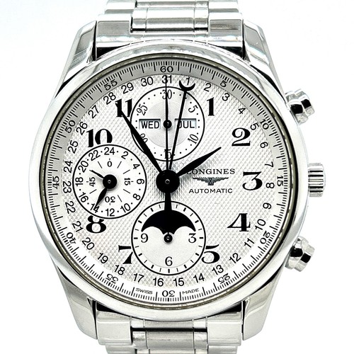 Longines Master Collection Chronograph Mondphase Vollkalender Edelstahl mit Box