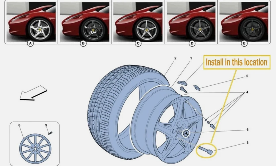 Комплект винтов для шин Ferrari Maserati от оригинального производителя - деталь #247702 - Изображение 3 из 4